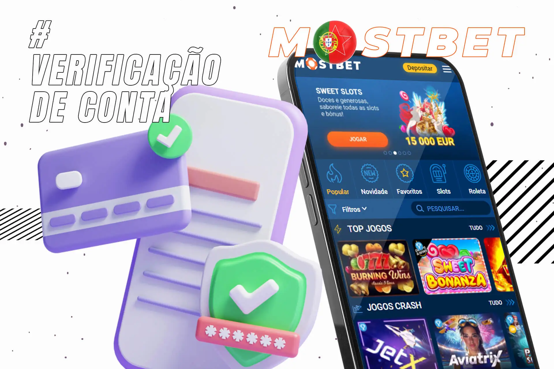 verificacao da conta ao registar-se na Mostbet